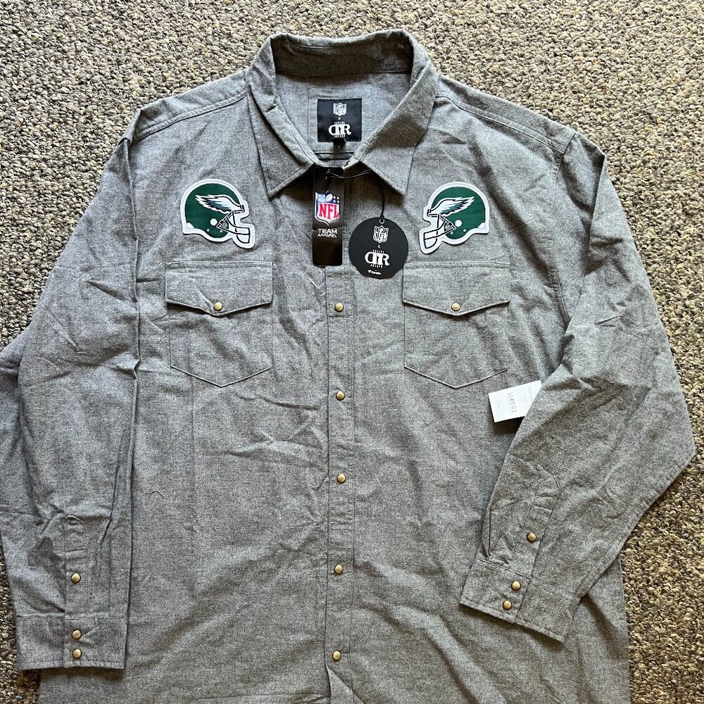 Philly Eagles Western Button-Up Shirt. NFL x Darius Rucker. XXXL. NWT